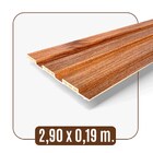 Painel Ripado Wpc Interno Wide Cor: Nogueira Kit 5 Un - 2 90m