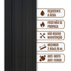 Painel Ripado Wpc Interno Wide Cor: Preto Kit 5 Un - 2 90m X