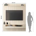 Painel Ripado Zigzag Para Tv Até 75 Polegadas Roma Com Nicho