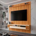 Painel Ripado Zigzag Para Tv Até 75 Polegadas Roma Com Nicho