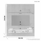 Painel Riso 218 X 182cm Candian Com Nicho - Jcm Movelara Cina