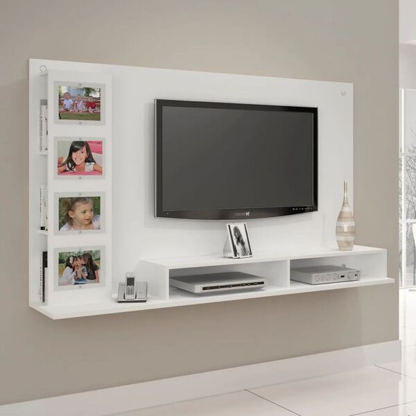 Painel Sabiá Para Tv Até 65" Jcm Móveis Cestaplus Branco