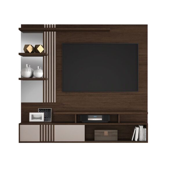 Painel Safira Tv Até 49 Polegadas Jcm Moveis Café/off