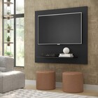 Painel Sala Bello Para Tv Até 32p Com Prateleira Cor Preto -