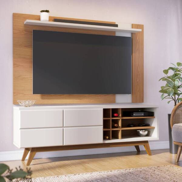 Painel Salvador E Rack Bancada Cecília Freijó Off White Matte