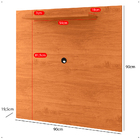 Painel Star Tv 32" Prateleira Superior Inferior 90x90 Decoraç