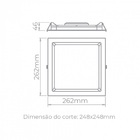 Painel Stella Embutido Recuado Deep 24w Sth8904pto/40 4000k P