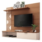 Painel Suspenso Betânia Tv 50 160cm 1 Porta Nature Off White