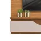 Painel Suspenso Brisa Tv 60" Carvalho Nobre Griz Bnn Decor