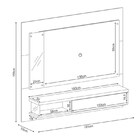 Painel Suspenso Com Bancada Evoluto Off White/deck - Hb Móveis