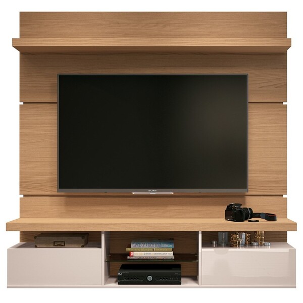 Painel Suspenso Com Bancada Livin 1.6 Freijó/off White - Hb M