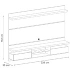 Painel Suspenso Com Bancada Livin 2.2 Aspen - Hb Móveis