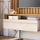 Painel Suspenso Decorativo Stesso Ripado Tv Até 55 Carvalho/o