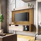 Painel Suspenso Decorativo Stesso Ripado Tv Até 55 Carvalho/o