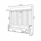 Painel Suspenso Decorativo Stesso Ripado Tv Até 55 Nature/off