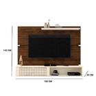Painel Suspenso Diego 180cm Tv 75" Castanho Wood Off White Bn