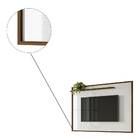 Painel Suspenso Ester Tv 75 190cm Castanho Wood Branco Bnn De