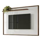 Painel Suspenso Ester Tv 75 190cm Castanho Wood Branco Bnn De