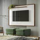Painel Suspenso Ester Tv 75 190cm Castanho Wood Branco Tana D