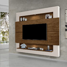 Painel Suspenso Forlán 1 60 Cm Para Tv De Até 60'' Off White/