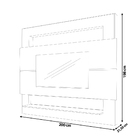 Painel Suspenso Forlán 2 10 Cm Para Tv De Até 75'' Preto Fosc