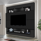 Painel Suspenso Forlán 2 10 Cm Para Tv De Até 75'' Preto Fosc