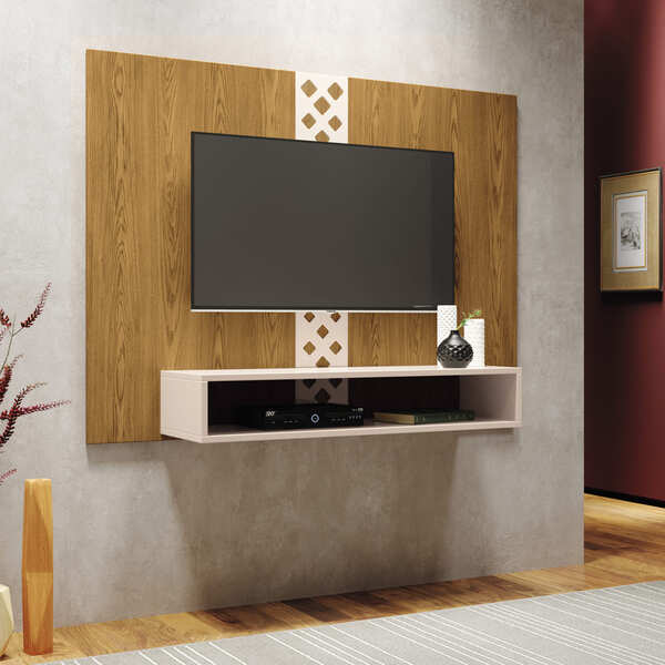 Painel Suspenso Fram Tv 47 120cm Carvalho Intense Off White T