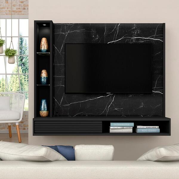 Painel Suspenso Georgia Para Tv 50" Carraro Pre/pr -  Móveis