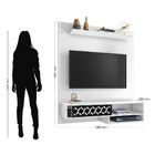 Painel Suspenso Haia Para Sala Branco Velluto - Bela Móveis