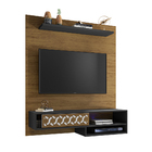 Painel Suspenso Haia Para Sala Freijó/preto Velluto - Bela Mó