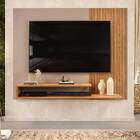 Painel Suspenso Jasmim Ripado 136cm Tv 50 Carvalho Nobre Griz