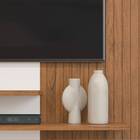 Painel Suspenso Jasmim Ripado 136cm Tv 50 Off White Freijó Bn