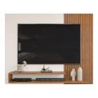 Painel Suspenso Jasmim Ripado 136cm Tv 50 Off White Freijó Bn