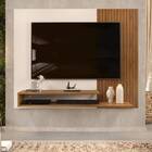 Painel Suspenso Jasmim Ripado 136cm Tv 50 Off White Freijó Bn