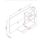 Painel Suspenso Julia Para Tv De Até 42 Titânio/carvalho