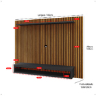 Painel Suspenso Nairóbi Prateleira Superior Nicho Tv até 48 P