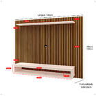 Painel Suspenso Nairóbi Prateleira Superior Nicho Tv até 48 P