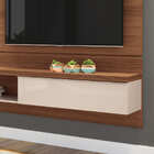 Painel Suspenso Olívia Tv 55 180cm Nature Off White Tana Decor