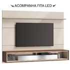 Painel Suspenso Ópera 218cm Com Espelho Off White/ Freijó G29