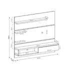 Painel Suspenso Ores Tv 55 180cm Nature Off White Bnn Decor