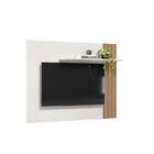 Painel Suspenso Para Tv 1,20x90 Cm Off White Cristal/ripado M