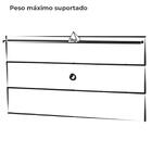 Painel Suspenso Para Tv 60 Pol 1 Prateleira 180 Cm Arly