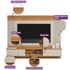 Painel Suspenso Para Tv 70 Pol. 200cm Barceli L06 Nature/off
