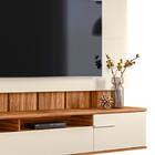 Painel Suspenso Para Tv 70pol. Senna M20 Cinamomo Mel/off Whi