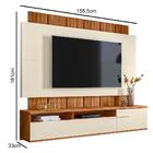 Painel Suspenso Para Tv 70pol. Senna M20 Cinamomo Mel/off Whi