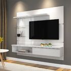 Painel Suspenso Para Tv Até 55 Sala De Estar Rodes Branco - G