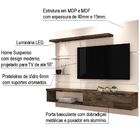 Painel Suspenso Para Tv Até 55 Sala De Estar Rodes Off White