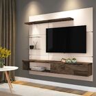 Painel Suspenso Para Tv Até 55 Sala De Estar Rodes Off White