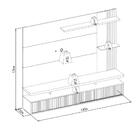 Painel Suspenso Para Tv Até 60 Pol. 2 Portas Ripadas Cherry L