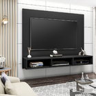Painel Suspenso Para Tv Atlanta Preto Velluto - Bela Móveis